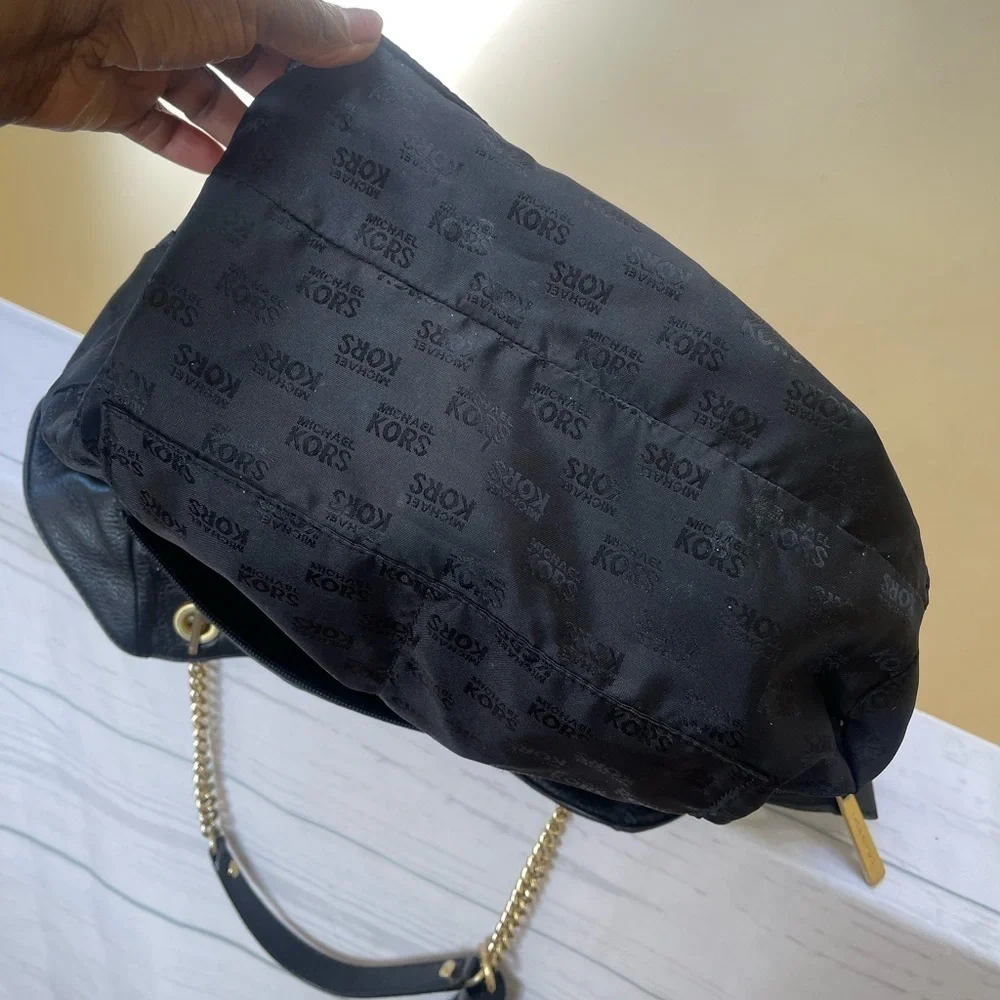 Michael Kors Chain-Leather Handle Bag